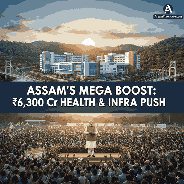 PM Modi Inaugurates ₹6,300 Crore Health and Infrastructure Projects in Assam