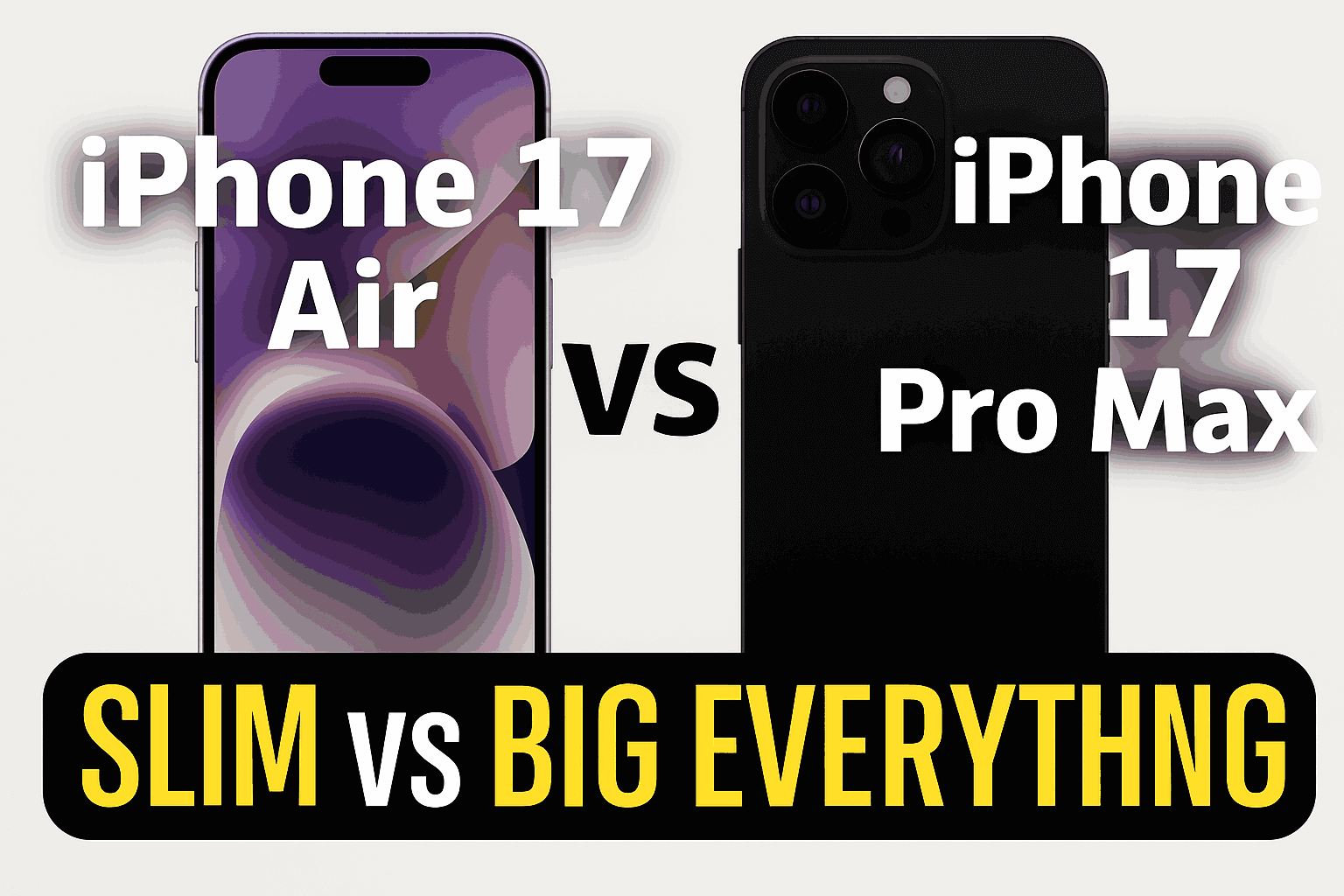 iPhone 17 Air vs iPhone 17 Pro Max